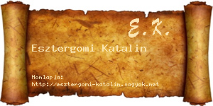 Esztergomi Katalin névjegykártya