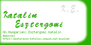 katalin esztergomi business card